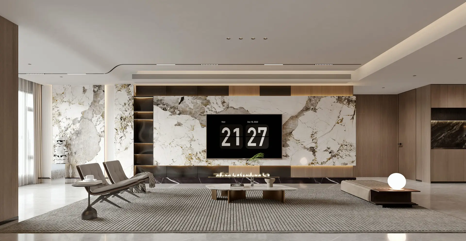 UV Marble Sheet on TV Feature Walls